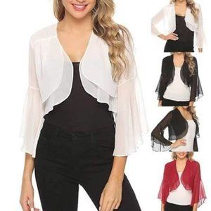 Chiffon Ruffled Shrugs